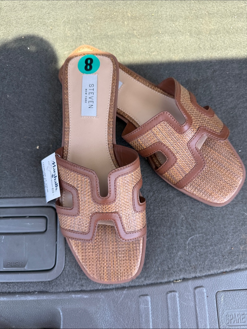 Steve Madden Brown Woven Slide Mules - Picture 1 of 2